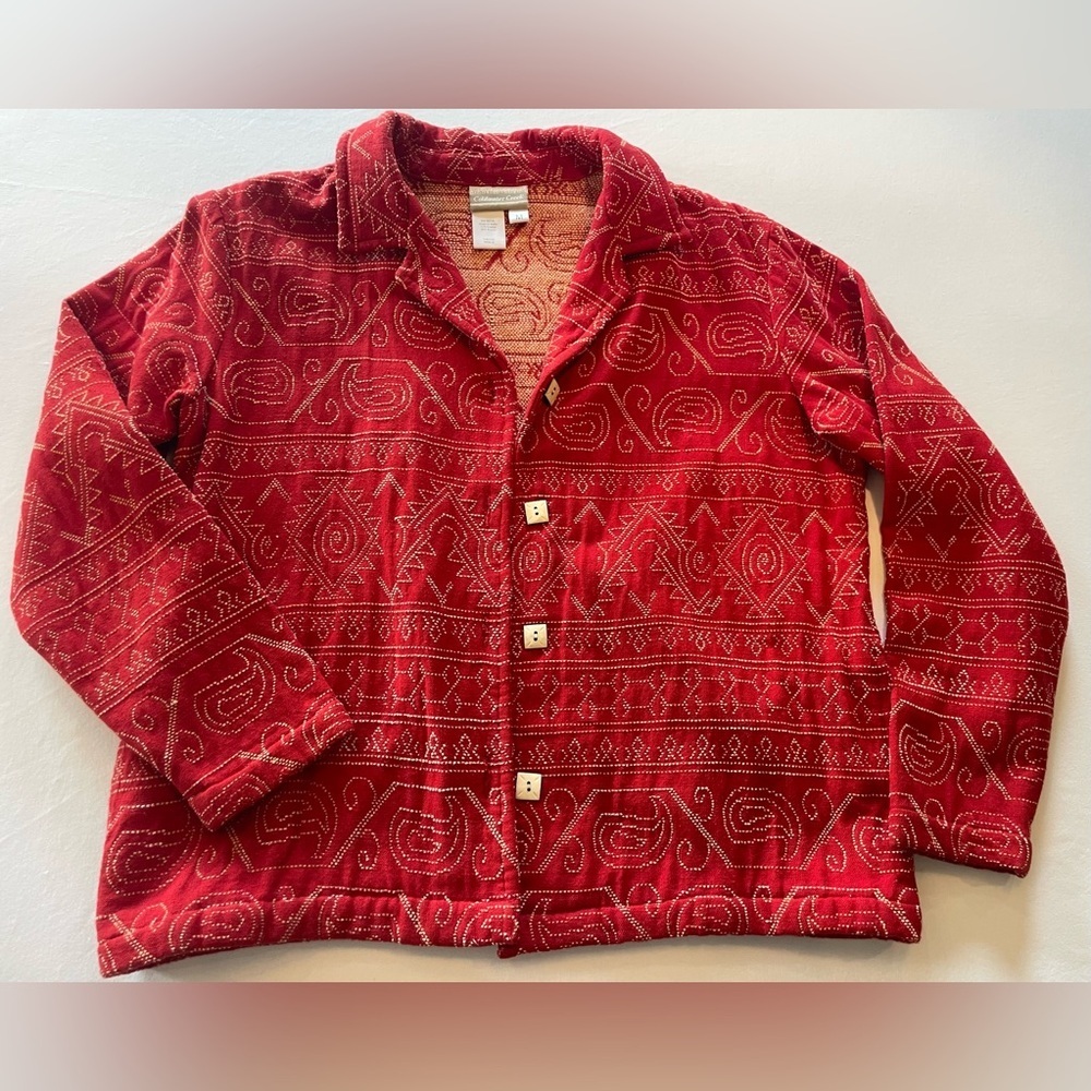 Vintage rare find Coldwater Creek Red  Button-Front jacket size M